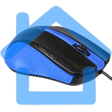 Мышь проводная Acer OMW011 черный/синий, 1200 dpi, USB, кнопки - 3