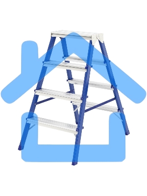 Стремянка Сибртех 97934 двусторонняя 4ст стальная