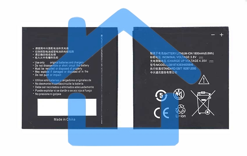 Аккумуляторная батарея Li3818T43P3H605646 для ZTE N909 ZTE V818 3.7V 5.92Wh