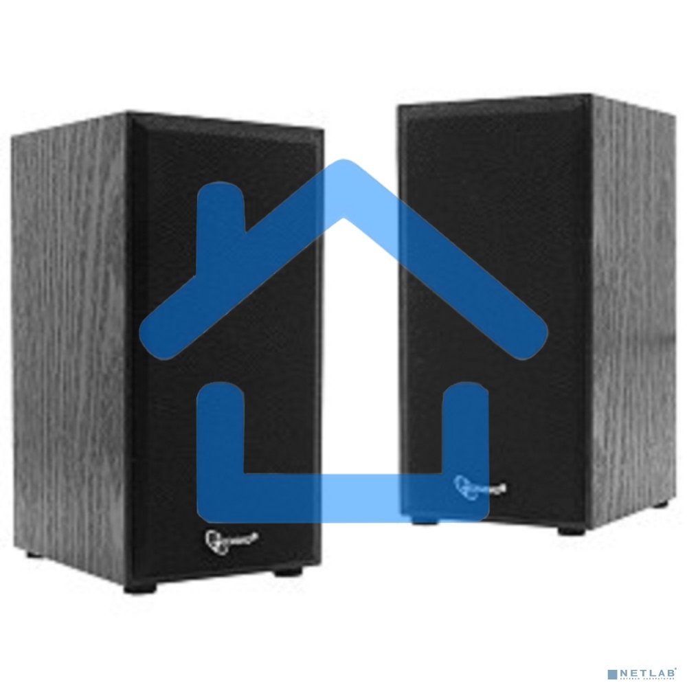 Акустическая система Gembird SPK-203, черный МДФ,2х3 Вт, регулятор громкости, USB