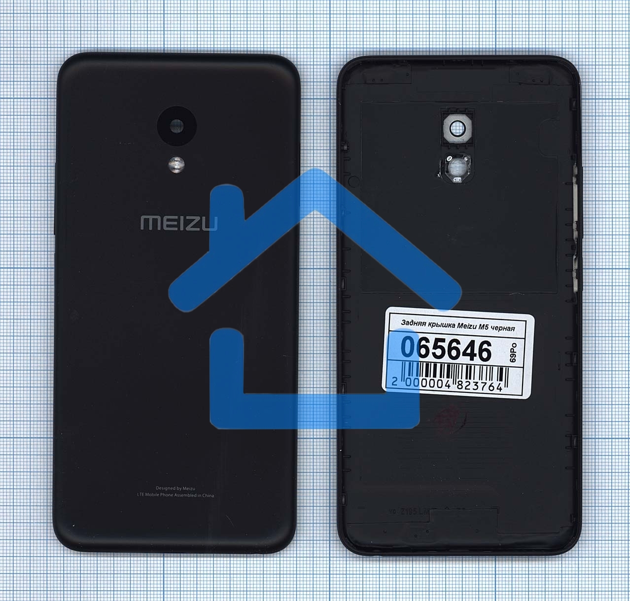Задняя крышка для Meizu M5 черный