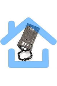 Флешка USB R/W Silicon Power 8 Gb Touch T01 SP008 Gb,UF2T01V1K USB 2.0 черный/серебристый