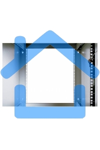 Шкаф телекоммуникационный настенный разборный 6U (600 x 650) дверь стекло