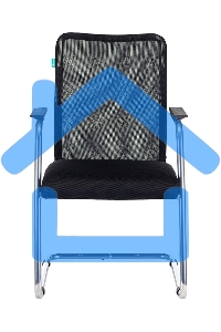 Кресло компьютерное Бюрократ CH-599AV/TW-11 на полозьях черный TW-01 сиденье черный TW-11