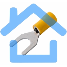 Наконечник вилочный изолированный 8.4 мм 4-6 мм² (НВи 6.0-8) желтый Rexant