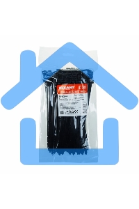 Хомут-стяжка кабельная нейлоновая Rexant 200 x7,6 мм, черная, упаковка 100 шт.