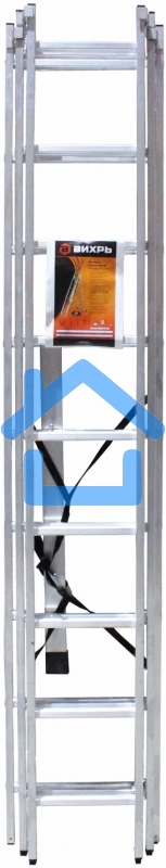 Лестницы, стремянки Вихрь Лестница алюминиевая трехсекционная ЛА 3х9