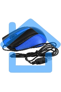 Мышь проводная Acer OMW011 черный/синий, 1200 dpi, USB, кнопки - 3