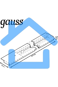 Шинопровод встраиваемый 1м черный (с адаптером питания и заглушкой)