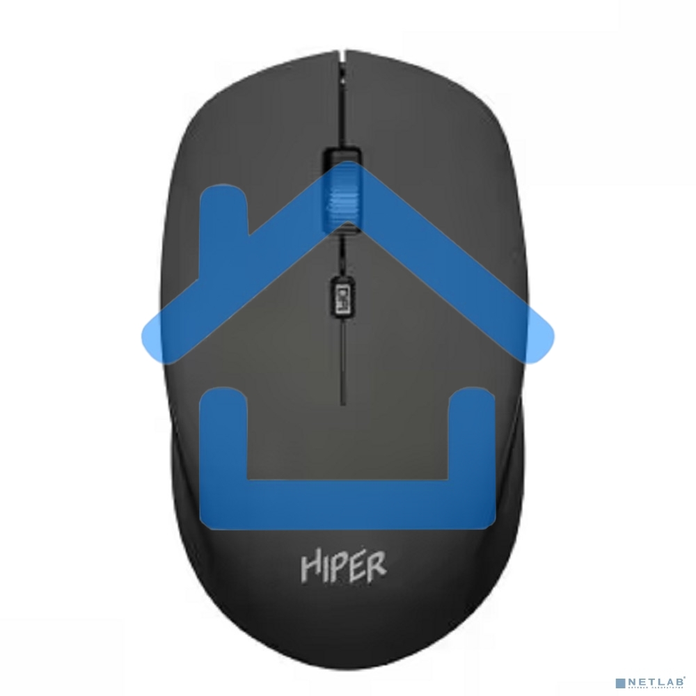 Мышь беспроводная HIPER HOMW-091 черный, 1600 dpi, радиоканал, USB, кнопки - 4