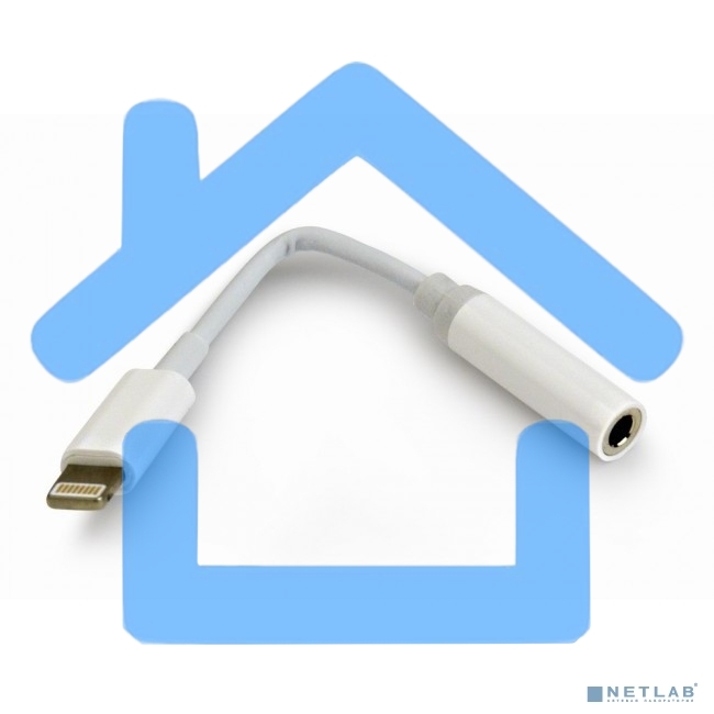 Переходник USB Cablexpert CCA-LM3.5F-01-W, Lightning/Jack3.5F, белый