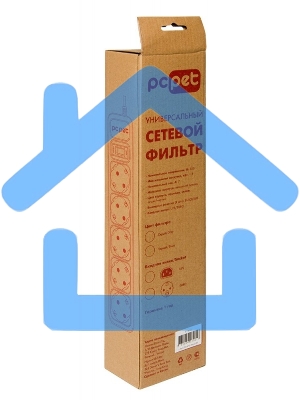 Сетевой фильтр PC Pet AP01006-1.8-BK 1.8м (5 розеток) черный