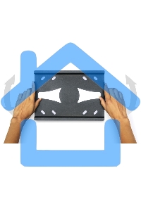 Кронштейн для телевизора Holder LCDS-5010 черный металлик настенный наклон