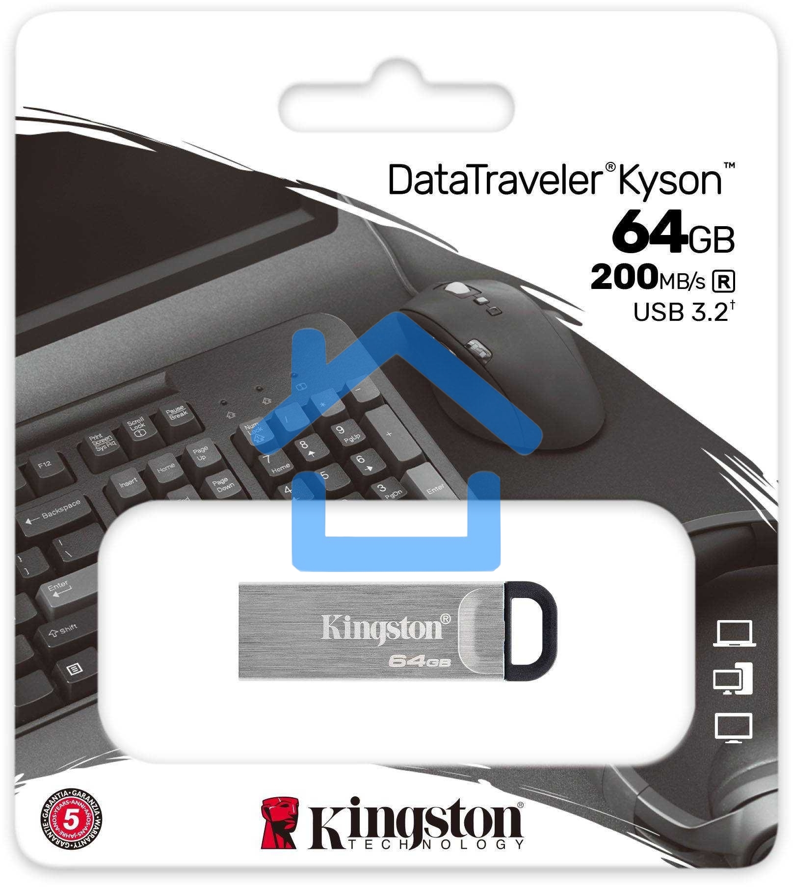 Флешка USB Kingston USB Flash KYSON 64 Gb USB 3.2 Gen 1