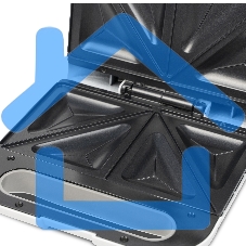 Сэндвич-тостер Galaxy Line GL 2962, белый, с несъемными пластинами, 800 Вт, индикаторы нагрева и сети, антипригарное покрытие рабочей поверхности, теплоизолированный корпус, прорезиненные ножки, препятствующие скольжению