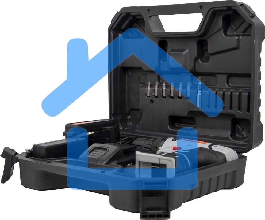 Дрель-шуруповерт Ресанта ДА-20-2ЛК 75/14/11, Аккумуляторная, 20В, 2 АКБ, Кейс