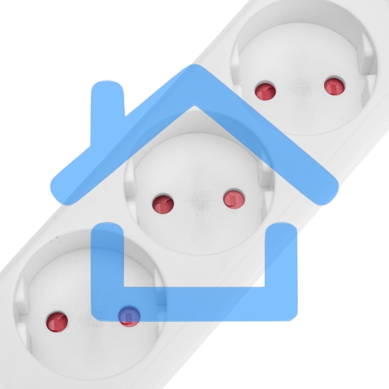 Удлинитель STANDARD 3 гнезда, 3м, 2х1,0мм², б/з, белый Rexant