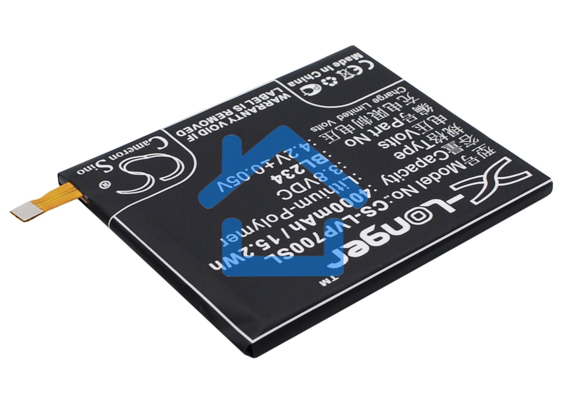 Аккумулятор CameronSinoCS-LVP700SL (BL234) для Lenovo P70T 3.8V / 4000mAh / 15.20Wh