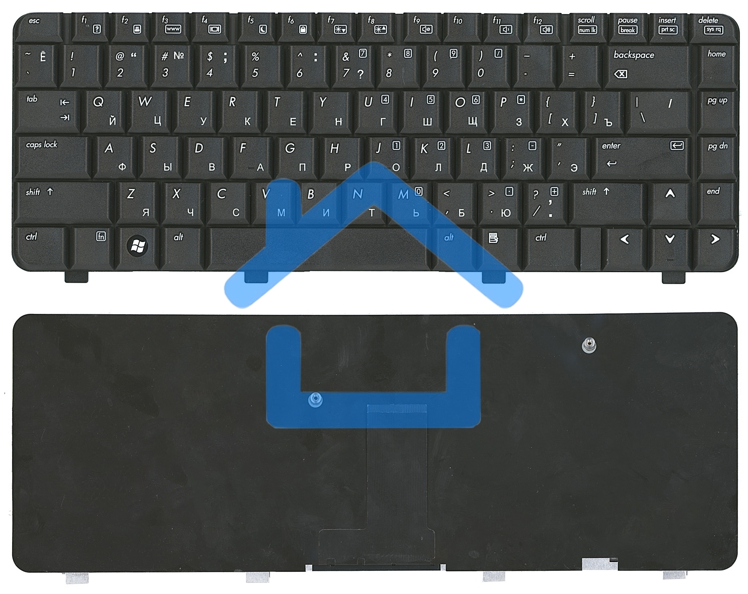 Клавиатура для ноутбука HP 530 черная