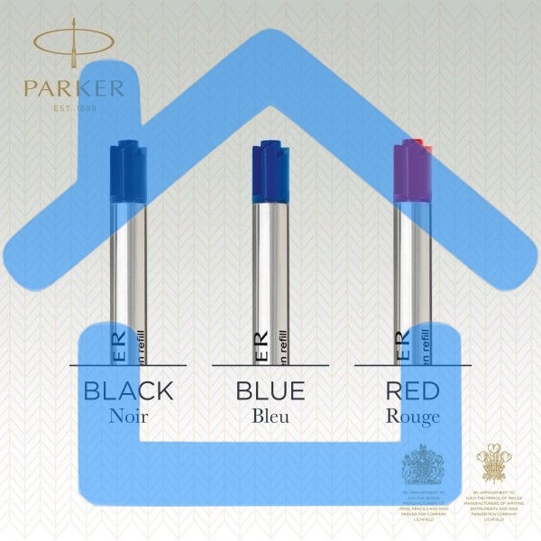 Стержень шариковый Parker QuinkFlow Z08 (CW1950367) F 0.8мм, черные чернила, блистер