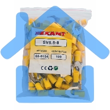 Наконечник вилочный изолированный 8.4 мм 4-6 мм² (НВи 6.0-8) желтый Rexant