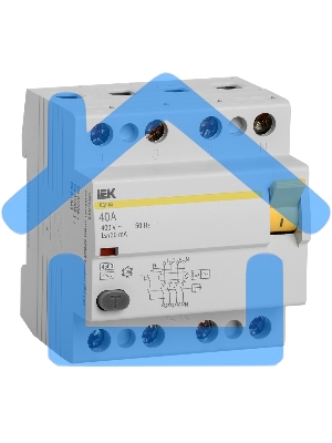 Выключатель дифференциального тока (УЗО) 4п 40А 30мА тип AC ВД1-63 ИЭК MDV10-4-040-030