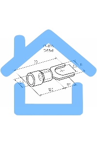 Наконечник вилочный изолированный 8.4 мм 4-6 мм² (НВи 6.0-8) желтый Rexant