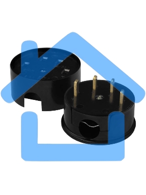 Разъем РШ-ВШ 32А 380В 3Р+РЕ кругл. черный UNIVersal 1233