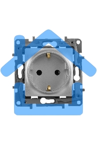 Розетка 2К+З, немецкий стандарт, винтовые зажимы, 16А, 250В~, Etika, алюминий Розетка 2К+З, немецкий стандарт, винтовые зажимы, 16А, 250В~, Etika, алюминий