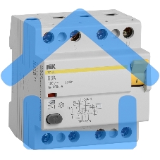 Выключатель дифференциального тока (УЗО) 4п 63А 300мА тип AC ВД1-63 ИЭК MDV10-4-063-300