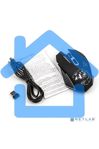 Мышь беспроводная Nakatomi MROG-15UR черный, 1600 dpi, радиоканал, USB, кнопки - 6