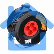 Удлинитель силовой на катушке 4 гнезда с/з 50 м 3х1 мм² STANDART PROCONNECT