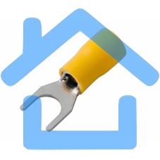 Наконечник вилочный изолированный 6.5 мм 4-6 мм ² (НВи 6.0-6 / НВи 5,5-6) желтый Rexant