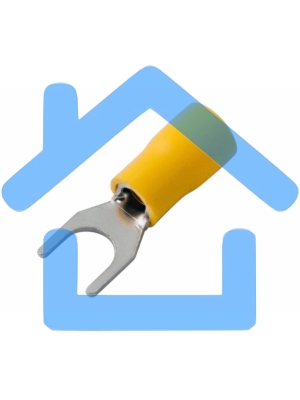 Наконечник вилочный изолированный 6.5 мм 4-6 мм ² (НВи 6.0-6 / НВи 5,5-6) желтый Rexant