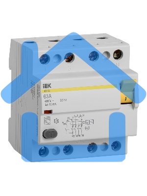 Выключатель дифференциального тока (УЗО) 4п 63А 30мА тип AC ВД1-63 ИЭК MDV10-4-063-030