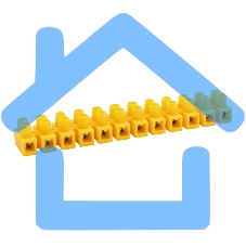 Клеммная винтовая колодка KВ-12 4-12, ток 16 A, полиэтилен желтый Rexant (10 шт./уп.)