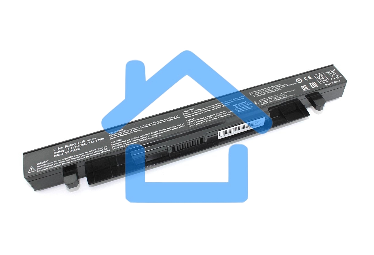 Аккумуляторная батарея для ноутбука Asus X550 14,4V 2600mAh OEM черный