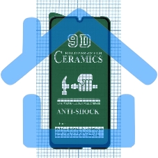 Керамическая пленка (стекло) для Huawei Honor 10 lite 9D черный