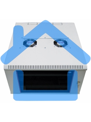 Шкаф телеком. настенный разборный 15U (600х550), съемные стенки, дверь стекло (ШРН-М-15.500) (1 коробка)