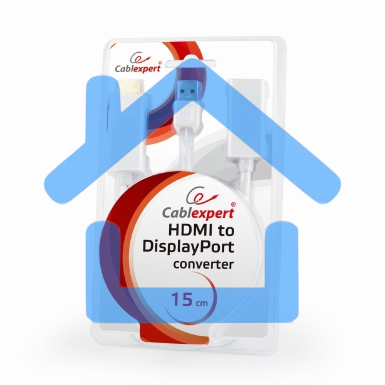 Конвертер HDMI->DisplayPort, Cablexpert DSC-HDMI-DP-W, HD19M+USBxHD20F, белый