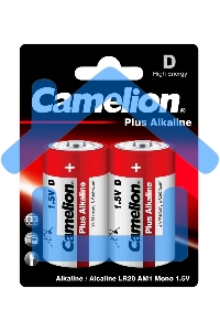 Элемент питания алкалиновый Camelion LR LR20 BL-2 (блист.2шт) 1.5 В