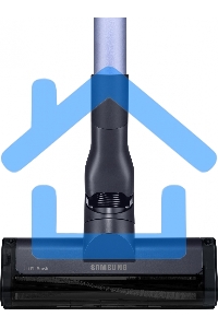 Пылесос вертикальный Samsung VS15A6031R4/EV фиолетовый/черный, питание от аккумулятора, 150 Вт, уборка сухая, пылесборник 0.8 л, работа от АКБ max 40 мин.