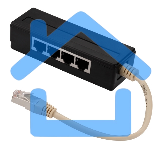 Адаптер-Y, 4 параллельных порта, горизонтальный