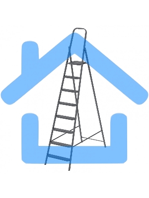 Стремянка 8 ступеней, компактная, стальная Россия Сибртех 97948