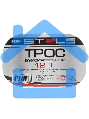 Трос буксировочный 12 тонн, 2 петли, сумка на молнии, Россия Stels