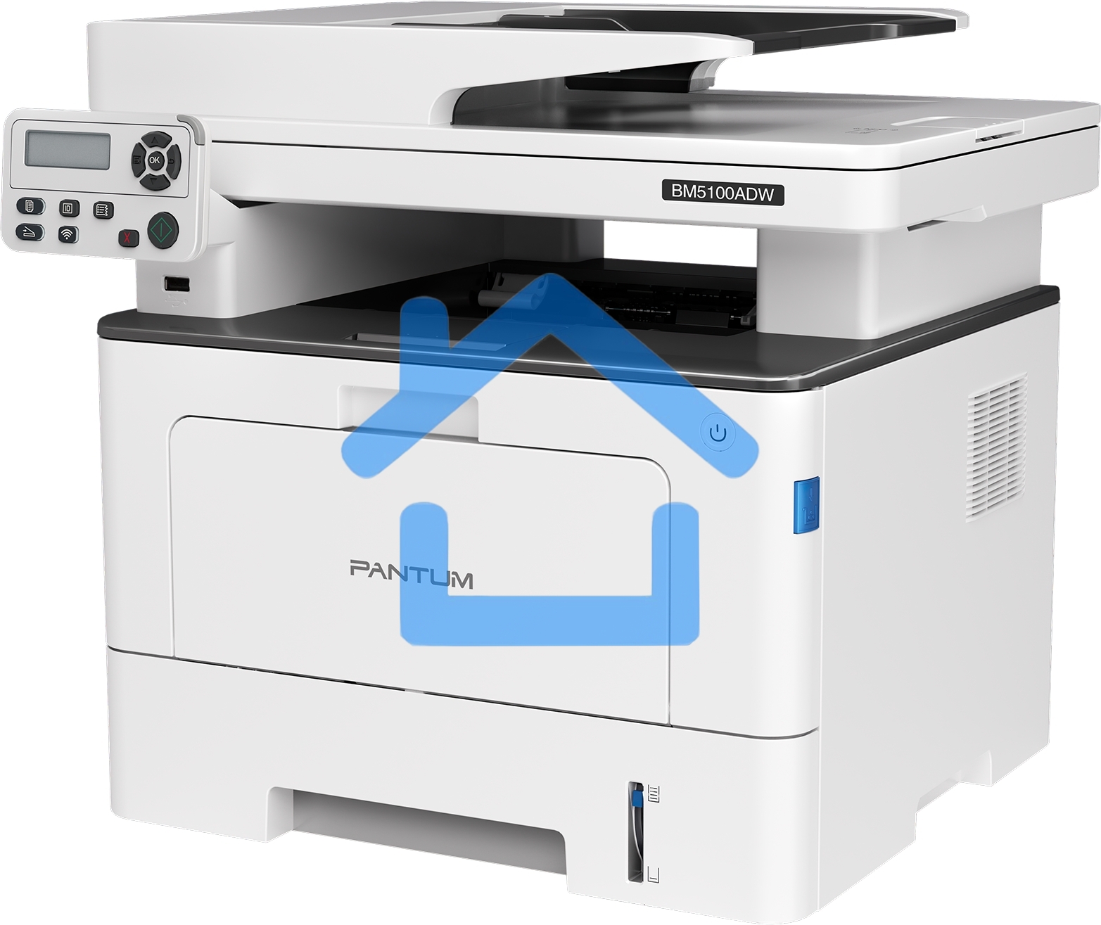 МФУ лазерное Pantum BM5100ADW, A4, ч/б, печ. до 40 стр/мин., скан. до 24 стр/мин., 1200x1200dpi, USB, RJ-45, Wi-Fi