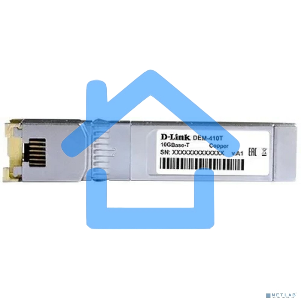 Трансивер D-Link 410T/A2A SFP+ с 1 портом 10Gbase-T (до 80 м)