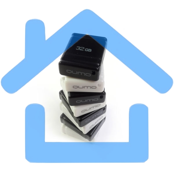 Флешка USB R/W QUMO 16Gb, NANO QM16GUD-NANO-B Black