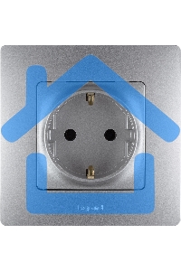 Розетка 2К+З, немецкий стандарт, винтовые зажимы, 16А, 250В~, Etika, алюминий Розетка 2К+З, немецкий стандарт, винтовые зажимы, 16А, 250В~, Etika, алюминий