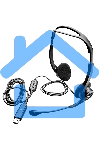 Наушники с микрофоном Logitech 960 черный 2.4м накладные оголовье (981-000100)